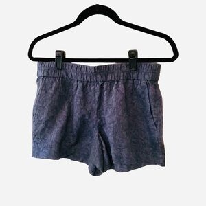 J. Crew Factory 3” Blue Jacquard Shorts Size 4 100% Cotton